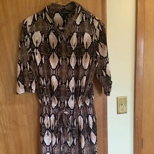 Snakeskin print dress